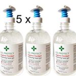 5x 500 ml CO-Protect pflegendes Hygiene-Handgel Spender mit Aloe Vera + Glycerin + 70% Alkohol (Ethanol) + schöner Duft  